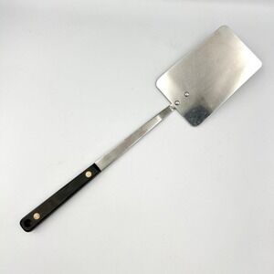 Vintage Flint Stainless Steel Spatula Turner 14″ Long Handle Bakelite Made USA